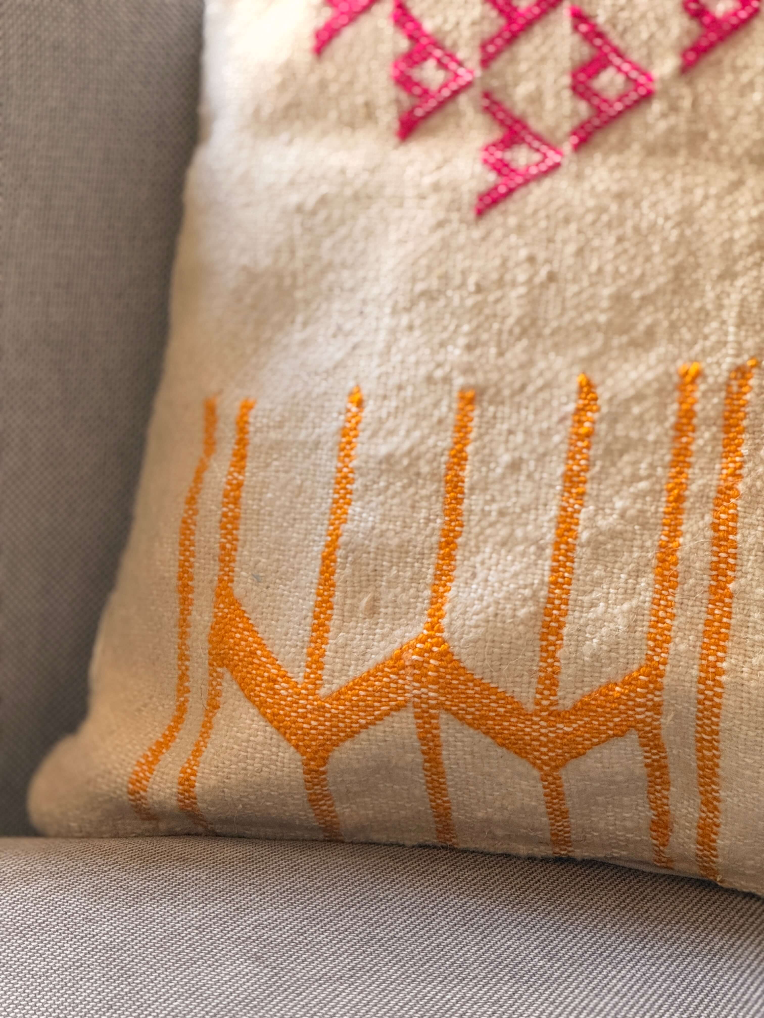 Amazigh Pillow Cover | Handwoven Wool | PW35 - Tissire Atelier - PW35