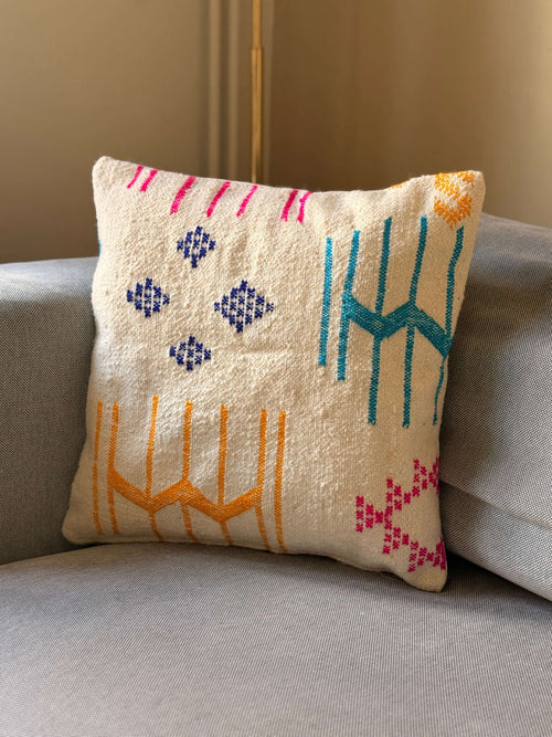 Amazigh Pillow Cover | Handwoven Wool | PW36 - Tissire Atelier - PW36