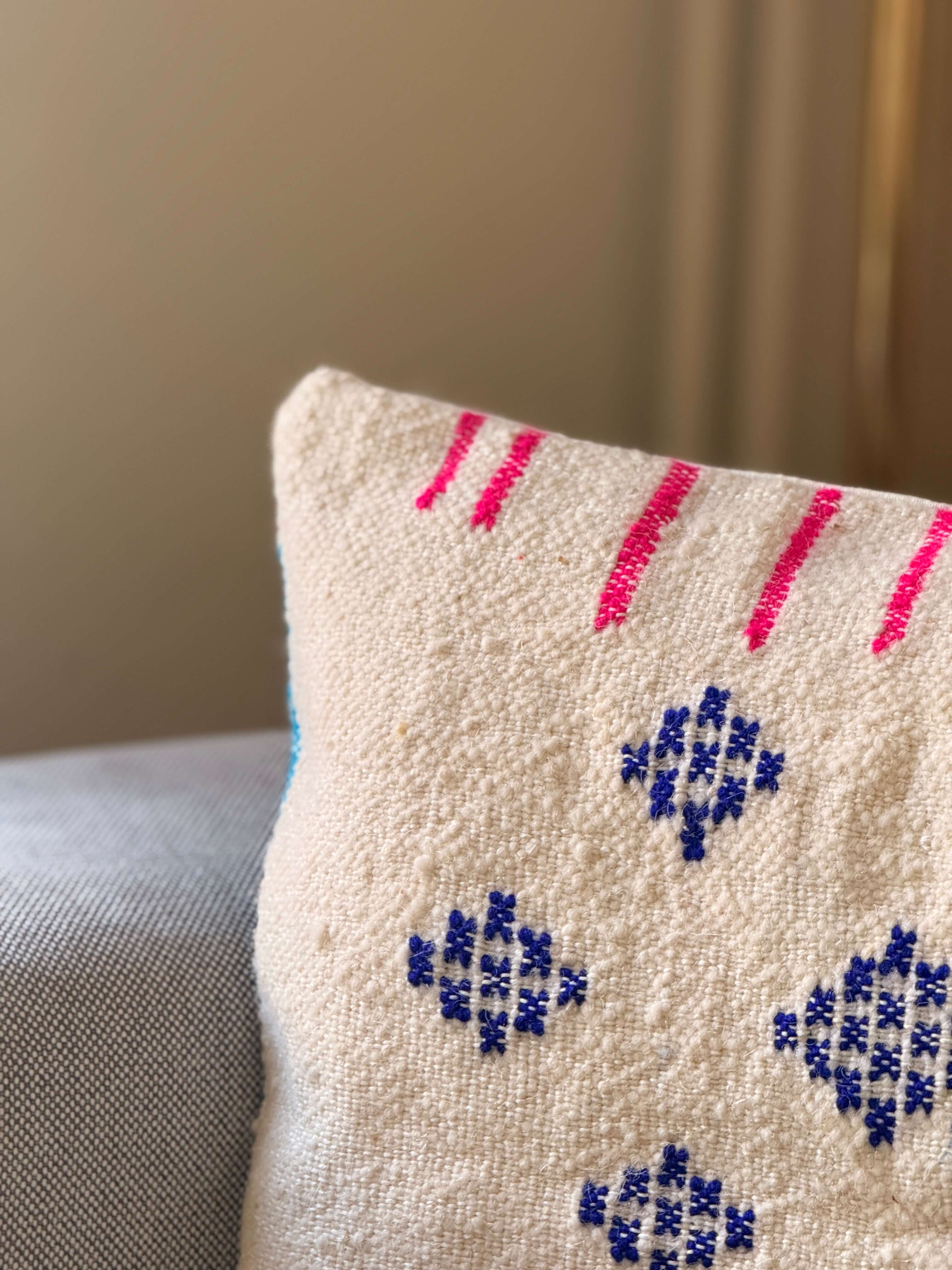 Amazigh Pillow Cover | Handwoven Wool | PW36 - Tissire Atelier - PW36