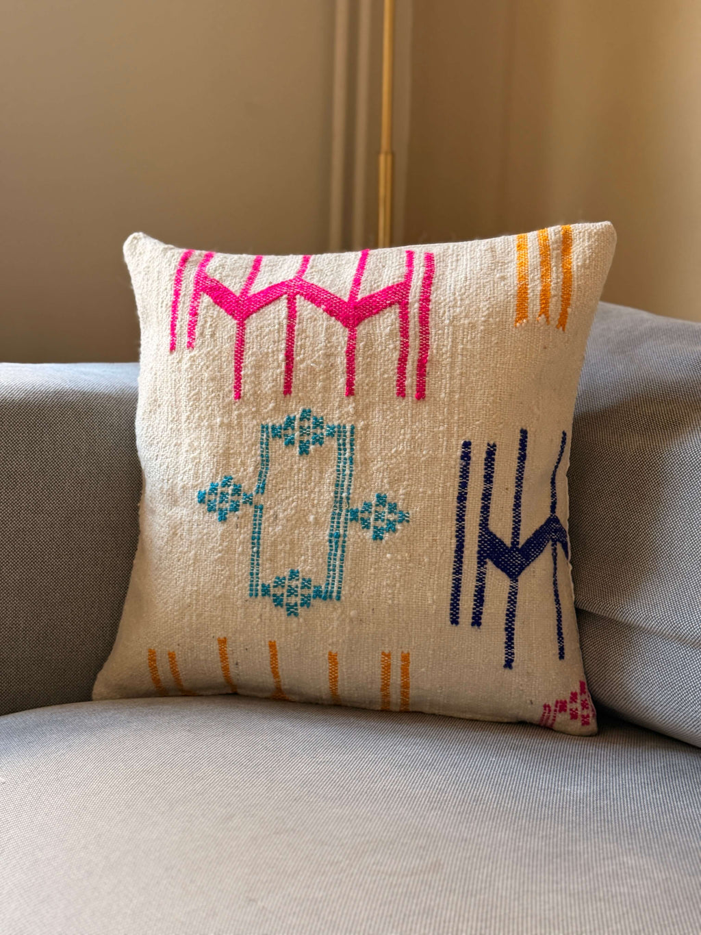 Amazigh Pillow Cover | Handwoven Wool | PW37 - Tissire Atelier - PW37