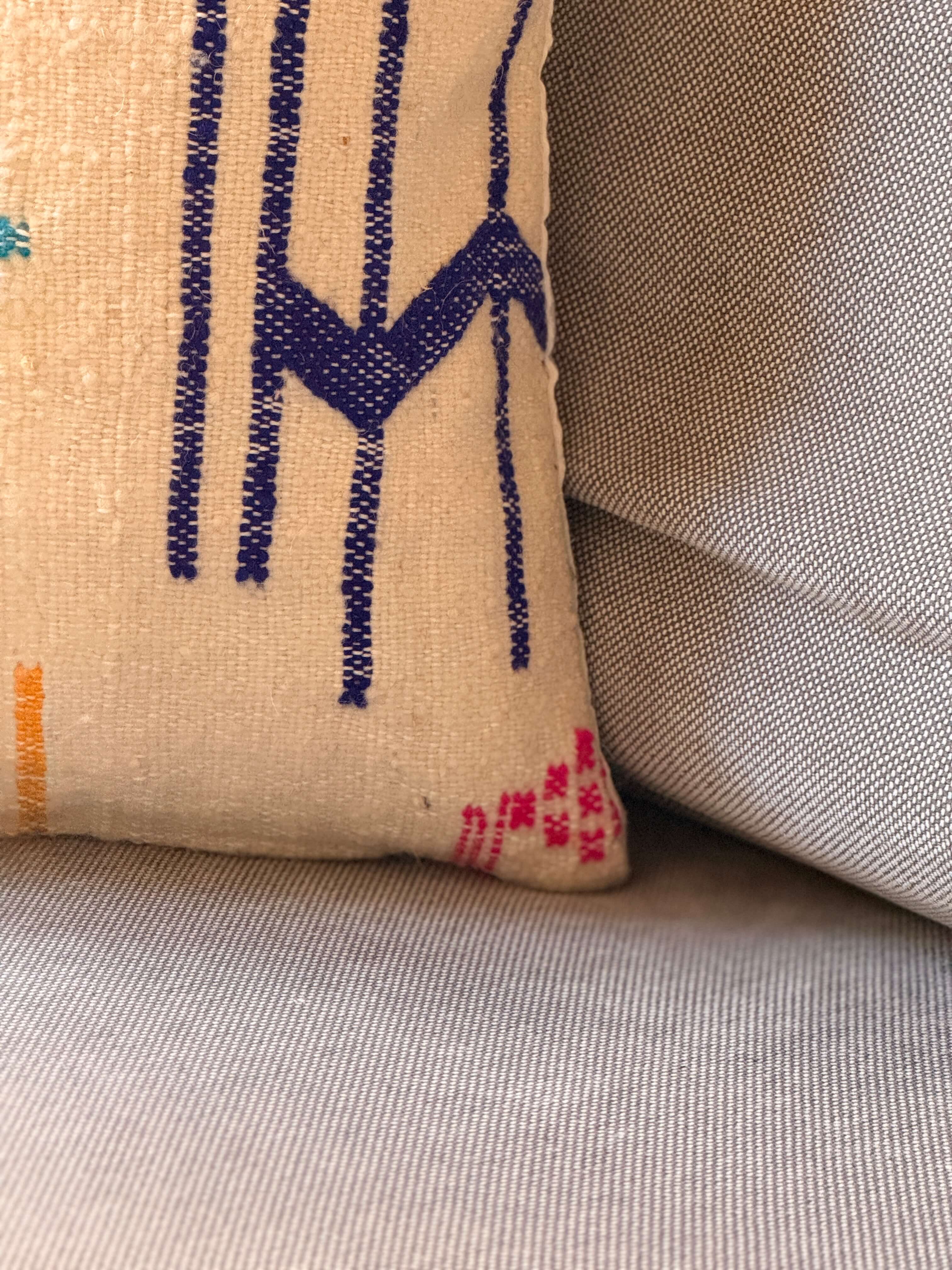 Amazigh Pillow Cover | Handwoven Wool | PW37 - Tissire Atelier - PW37
