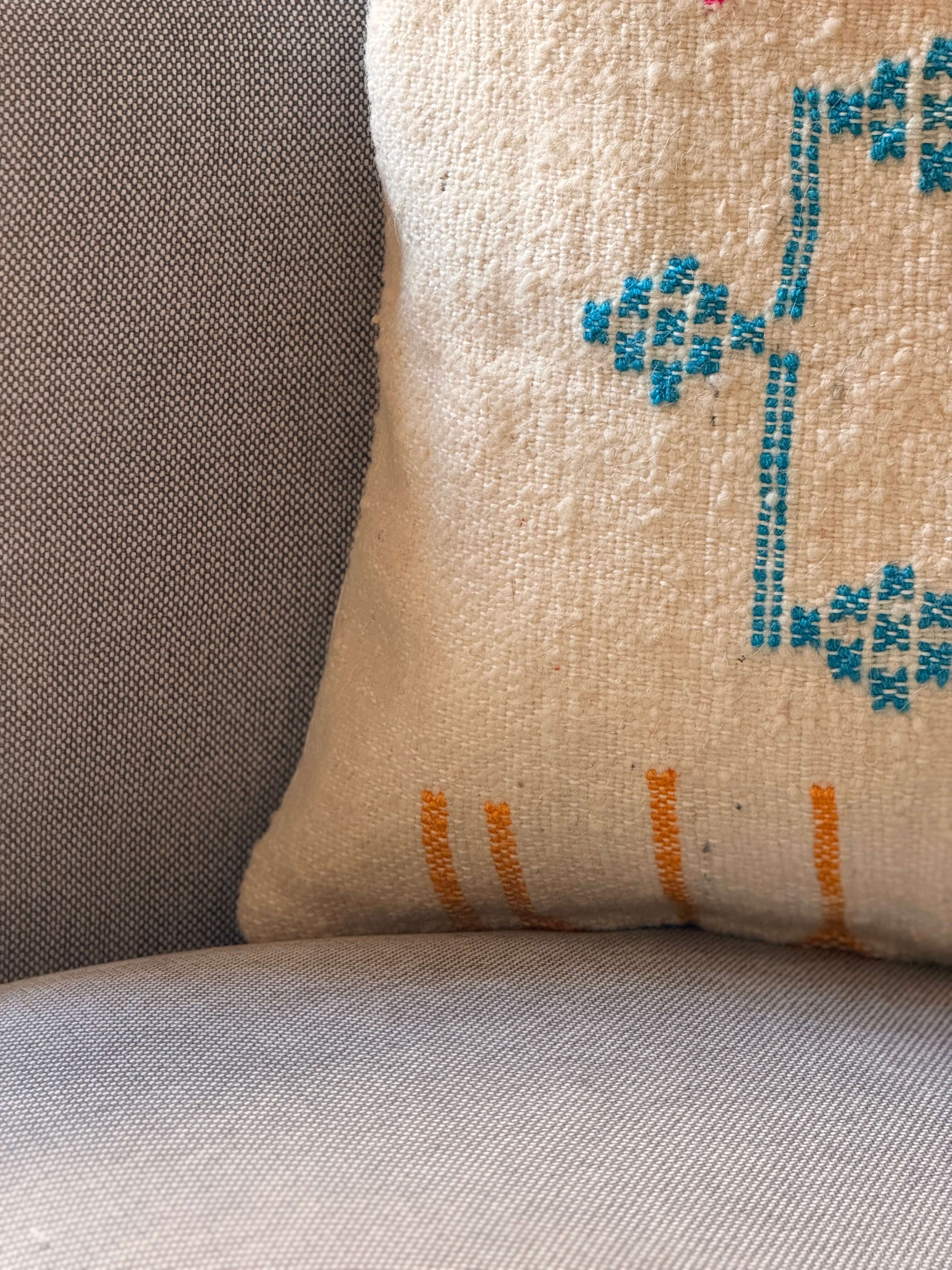 Amazigh Pillow Cover | Handwoven Wool | PW37 - Tissire Atelier - PW37