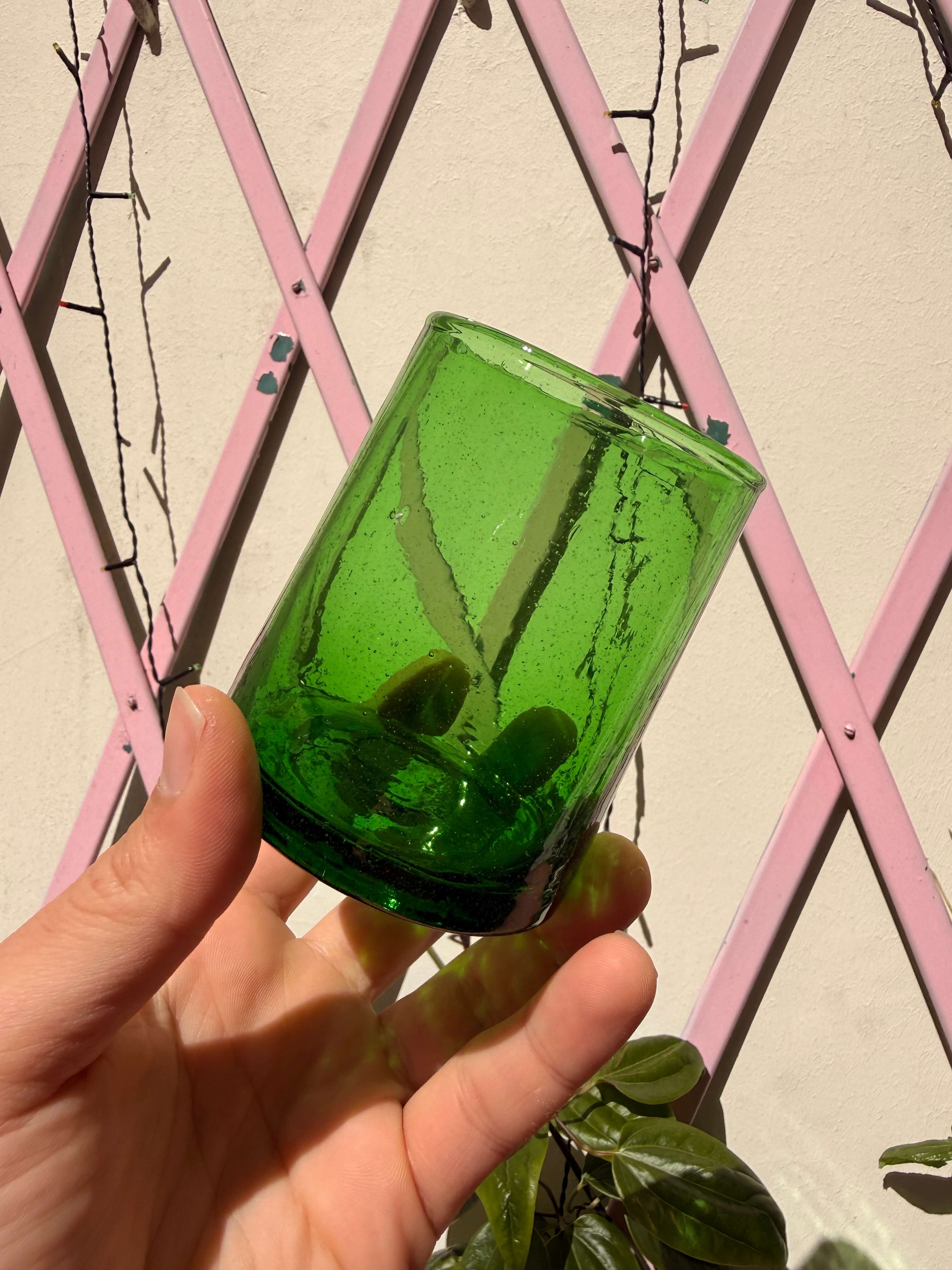 Beldi Glass Set | Tumbler - Tissire Atelier - BeldiTumblerGreen