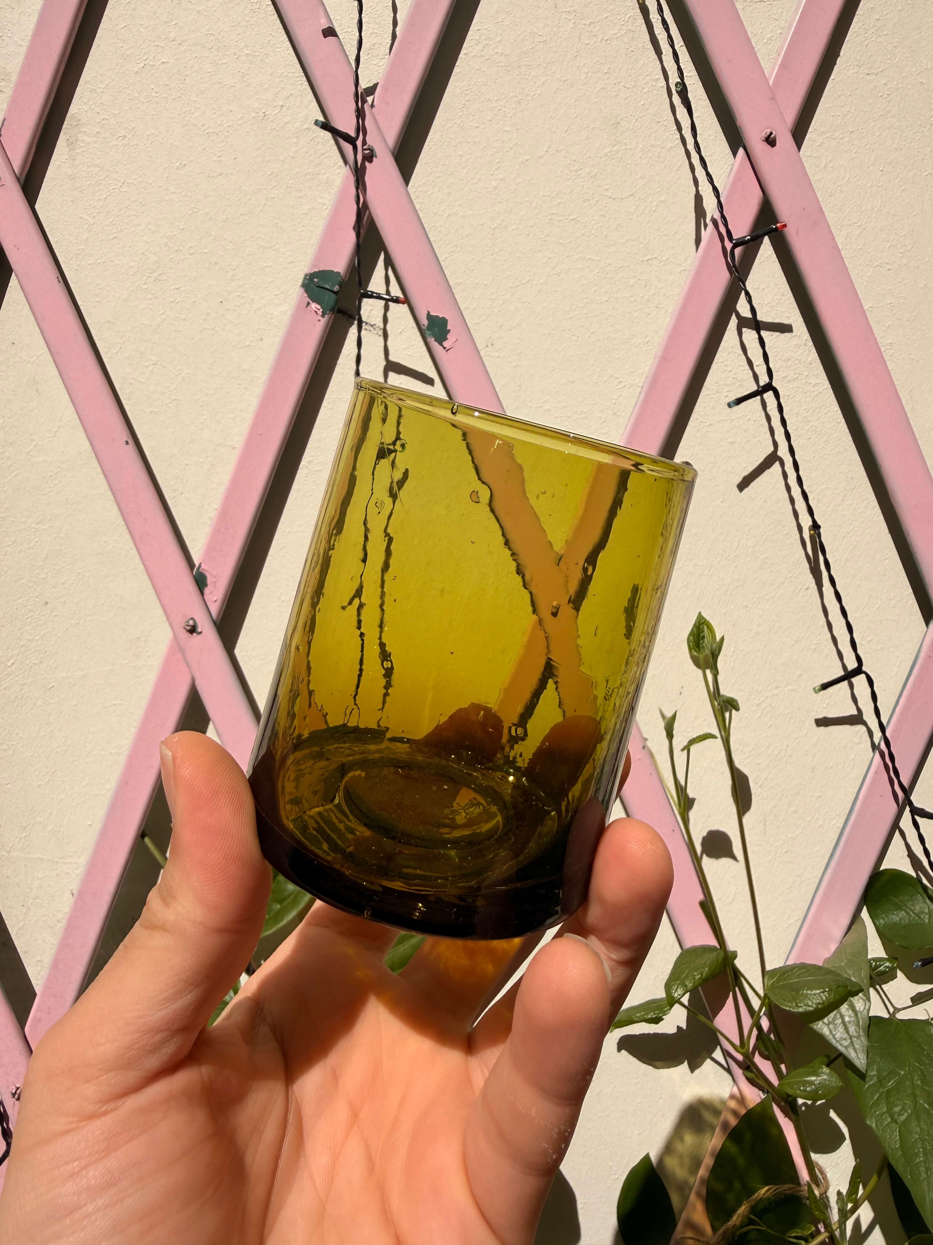 Beldi Glass Set | Tumbler - Tissire Atelier - BeldiTumblerGreen