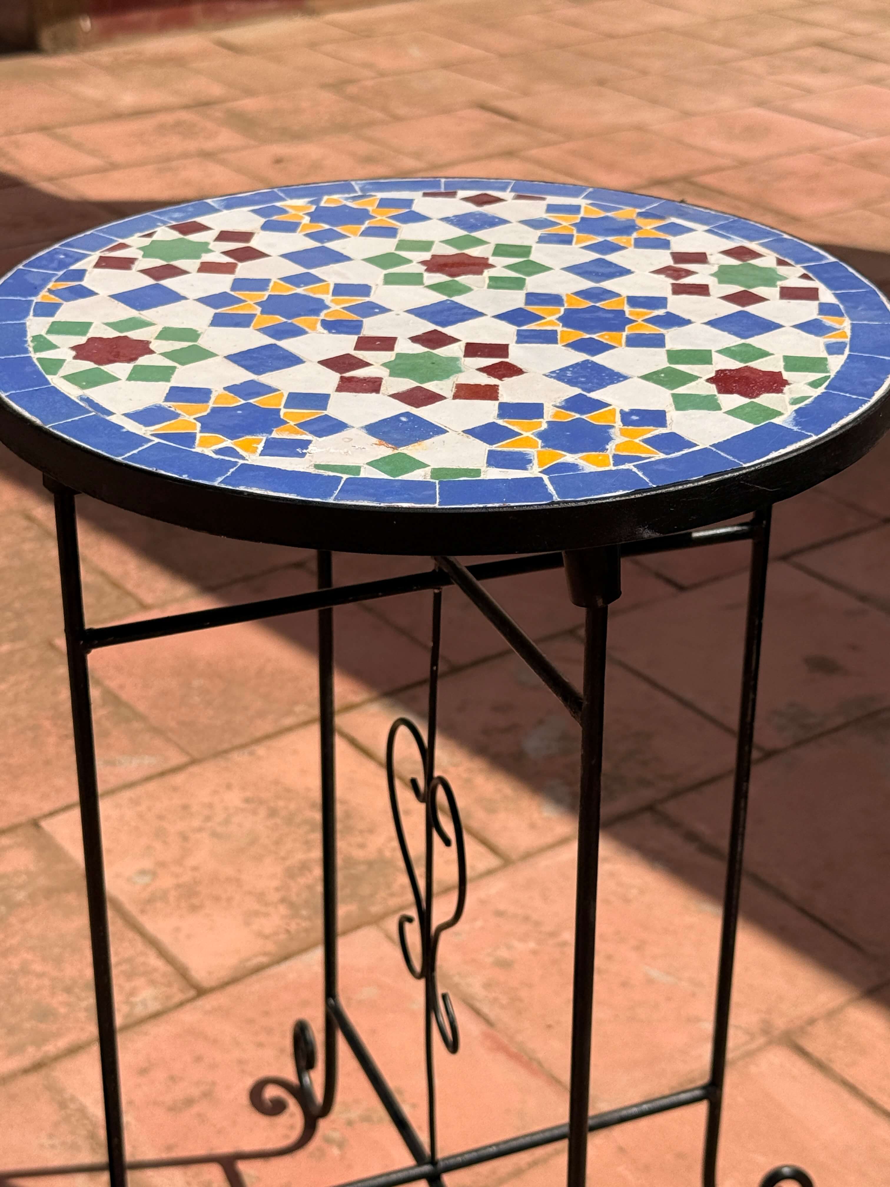 Nejma | Handmade Zellij Side Table - Tissire Atelier - 