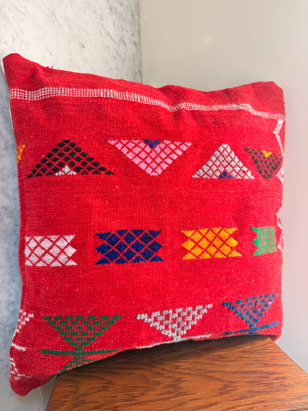 Amazigh Pillow Cover | Soft Velour | PV08 - Tissire Atelier - PV08