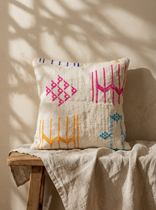 Amazigh Pillow Cover | Handwoven Wool | PW35 - Tissire Atelier - PW35