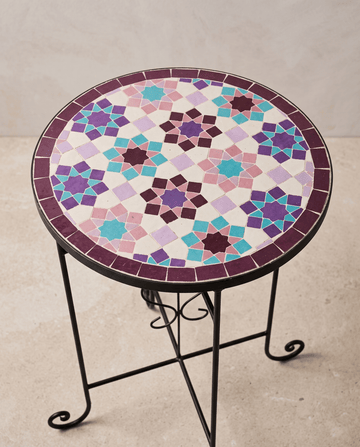 Qamar | Handmade Zellij Side Table | Special Edition - Tissire Atelier - 