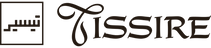 Tissire Atelier header logo, seal and wordmark, ink (tail fixed)