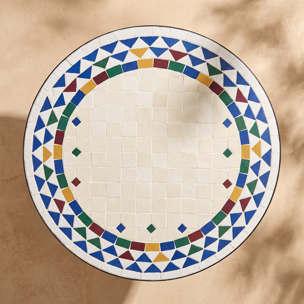 Beida | Handmade Zellij Side Table - Tissire Atelier - 