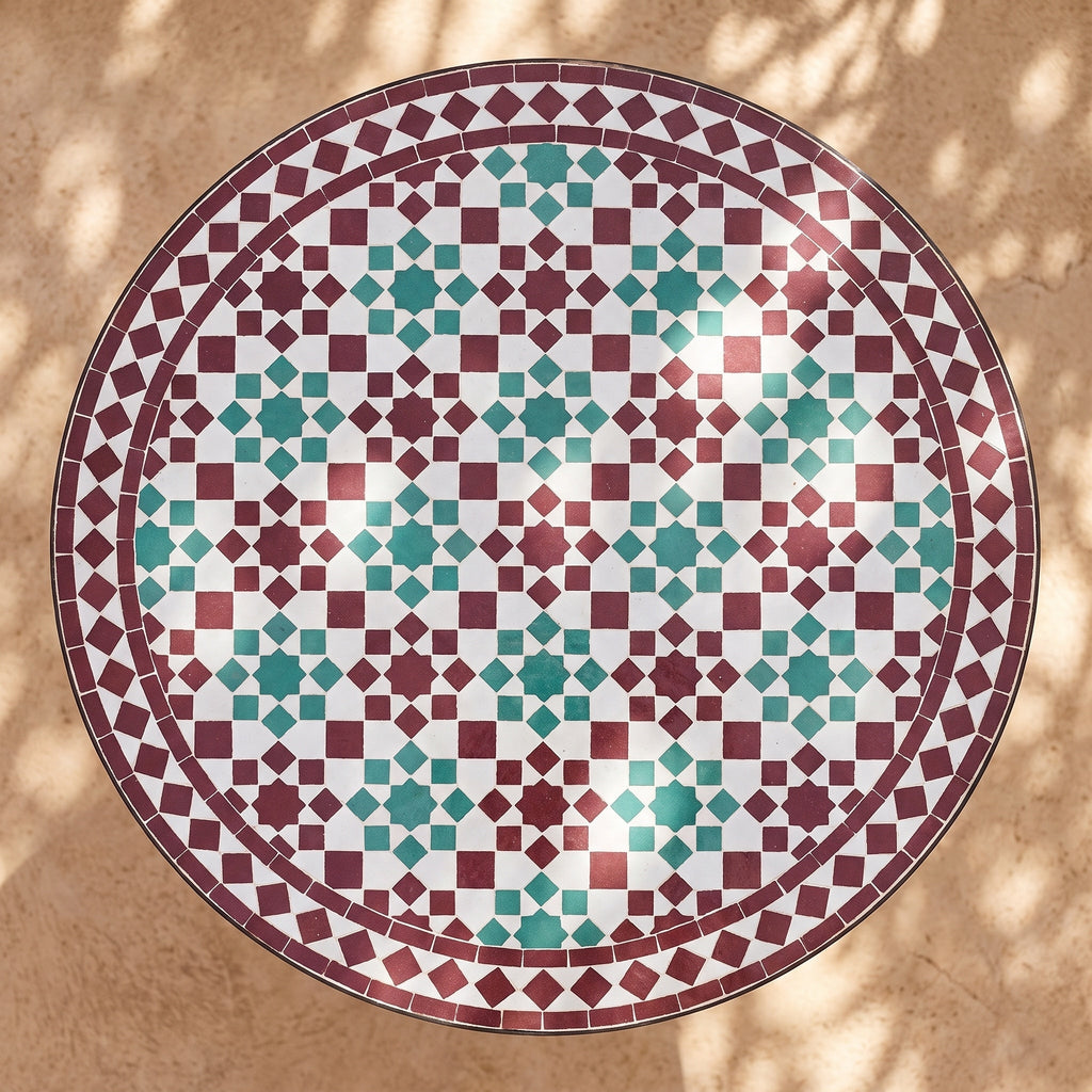Zahra | Handmade Zellij Side Table - Tissire Atelier - 