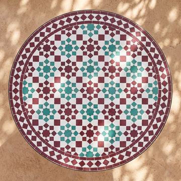 Zahra | Handmade Zellij Side Table - Tissire Atelier - 